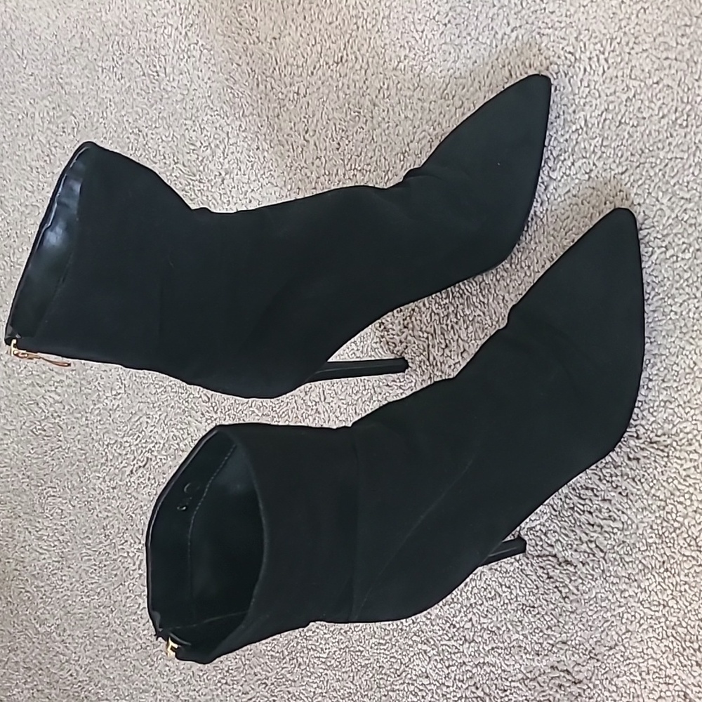 Classic Black Fabric Heels